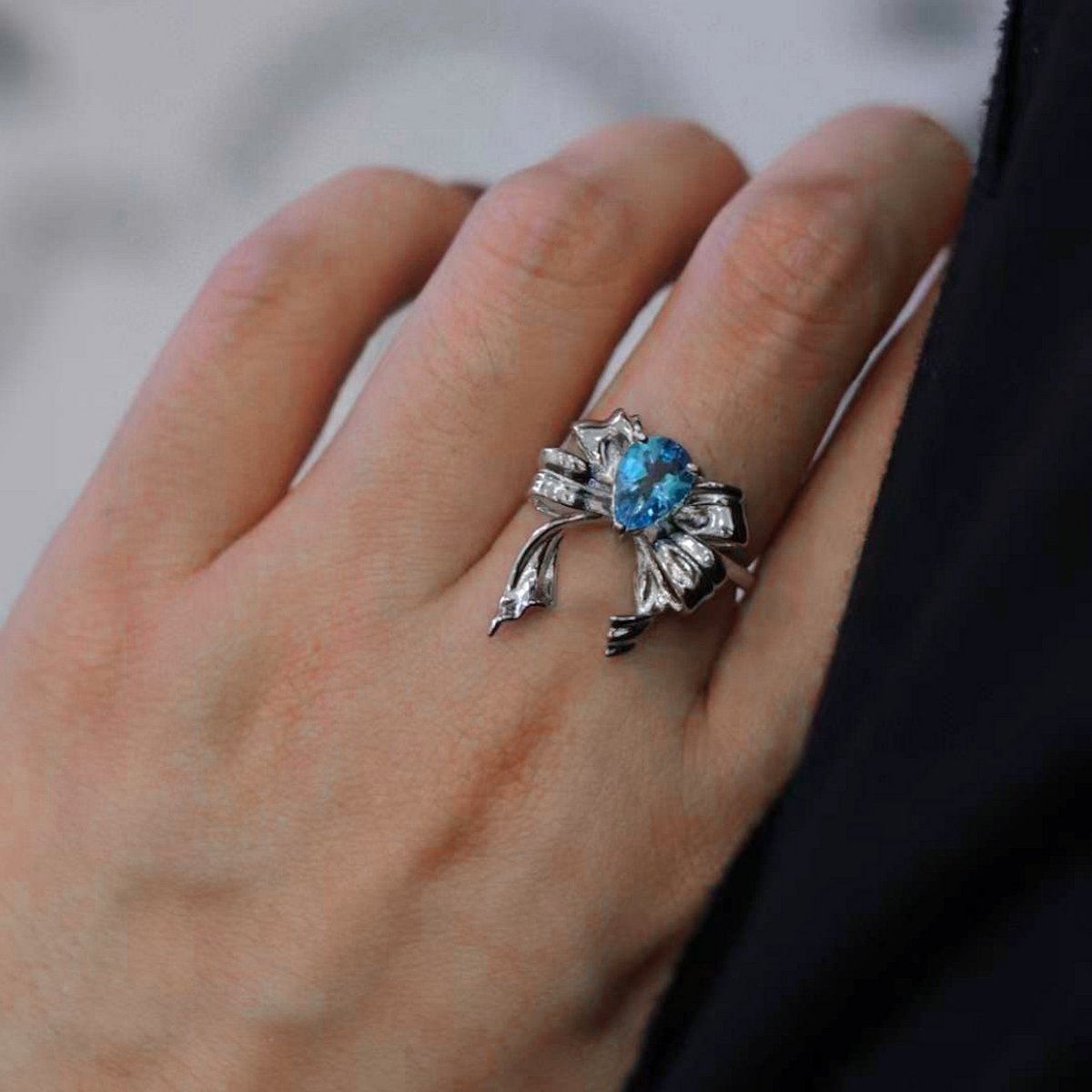 Verstelbare Koninklijke Liefde Steen en Energie Berg Kristal Ring - Zilver