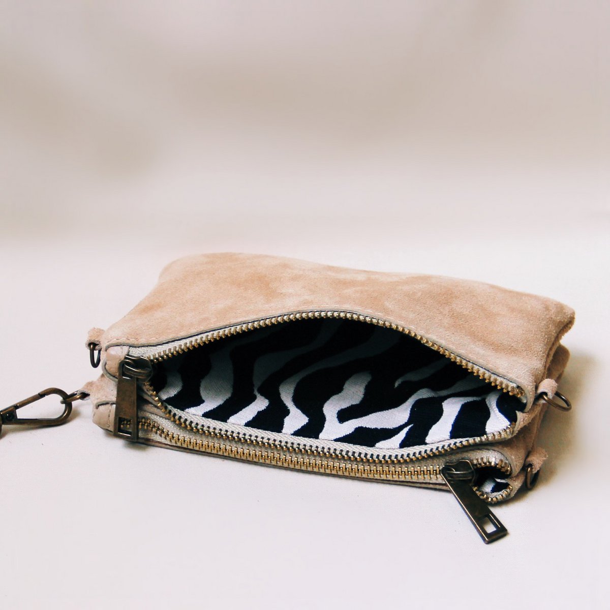 Leer Crossbodytas - Kameel