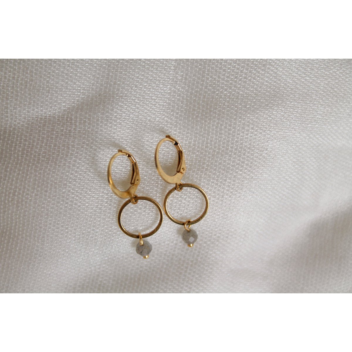 Pendientes Labradorita - Oro