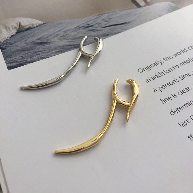 Elegante Lijn Oormanchet een geheel - Goud en Zilver