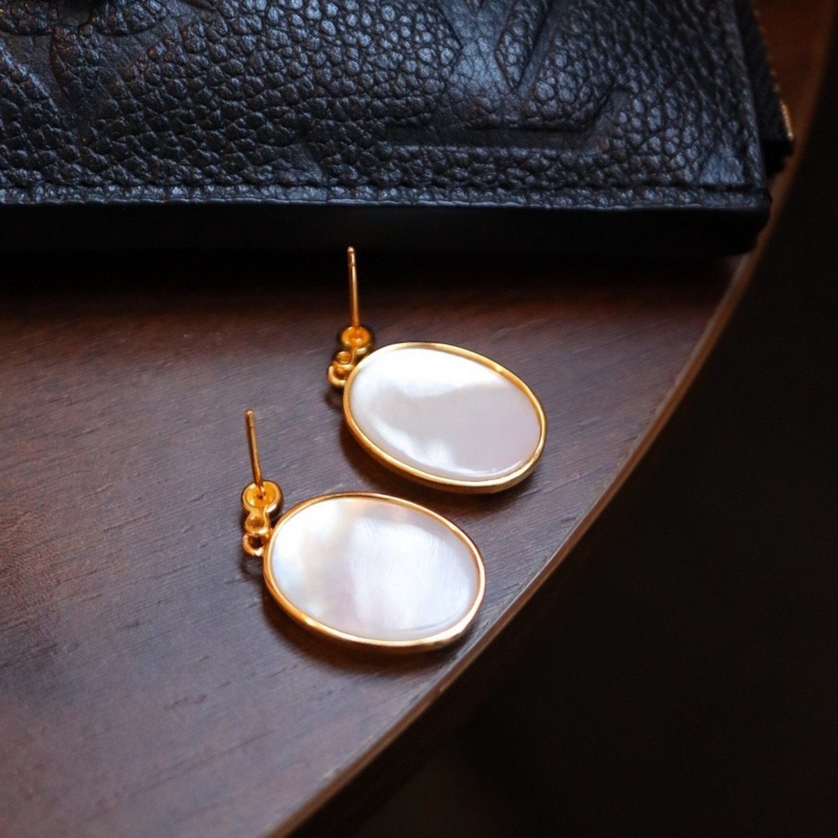 Pendientes vintage de madreperla - Oro
