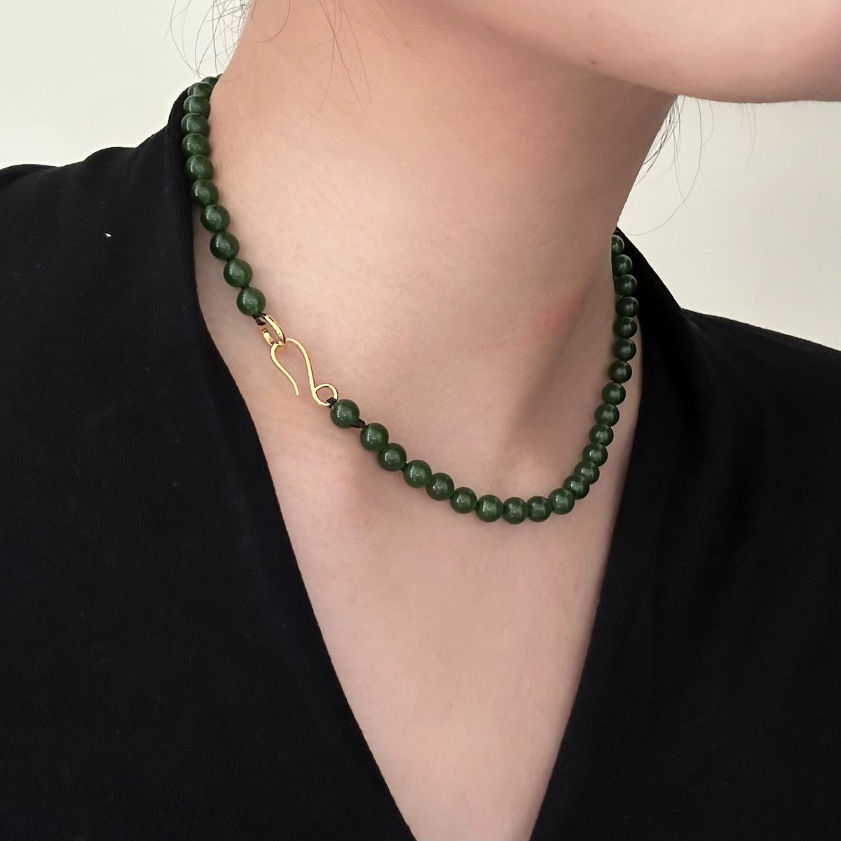 Tijdloze groene Aventurijn kralen ketting