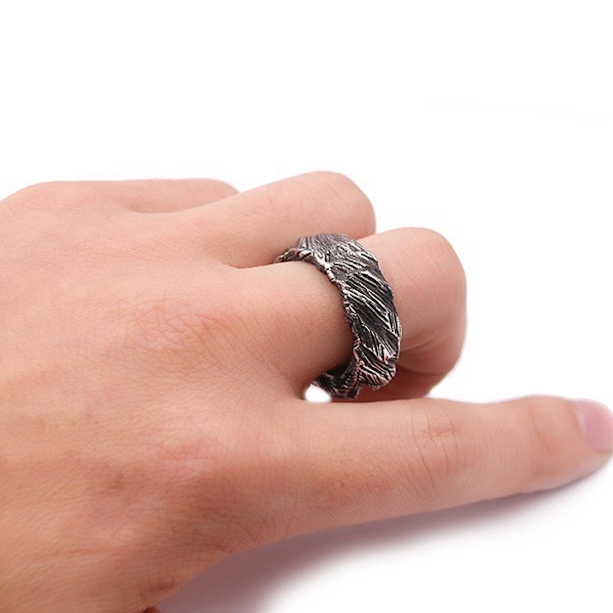 Vintage geïnspireerde rockring - massief zilver