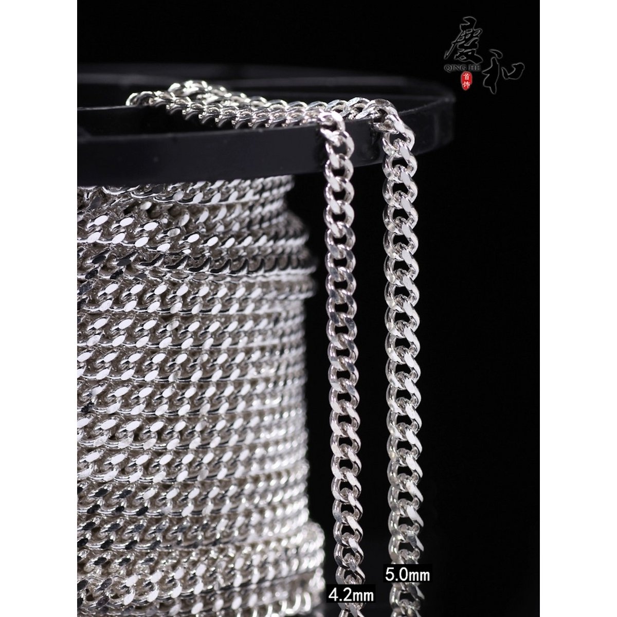 Collar cubano atemporal - 5 mm de ancho - Plata de ley
