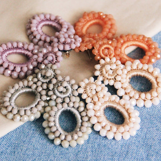 Pendientes Facetados Naturales Desnudos