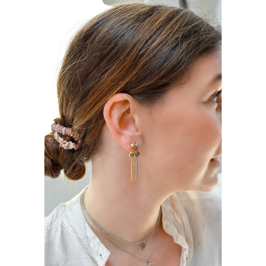 Chique Oorstekers met Cognac Diamant - Goud