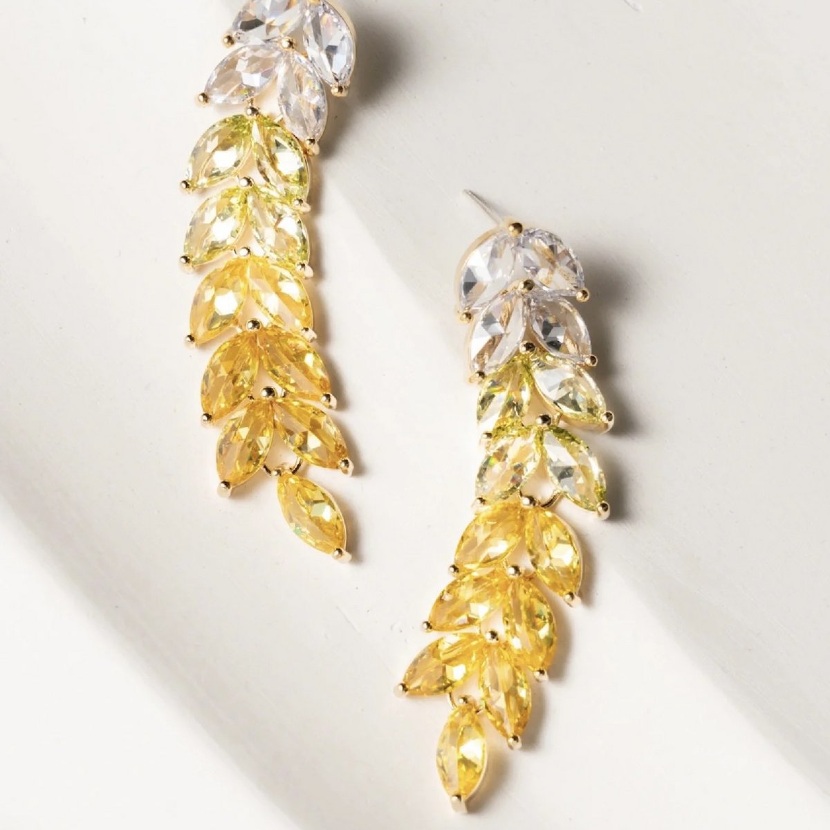 Pendientes largos con Hojas de Colores