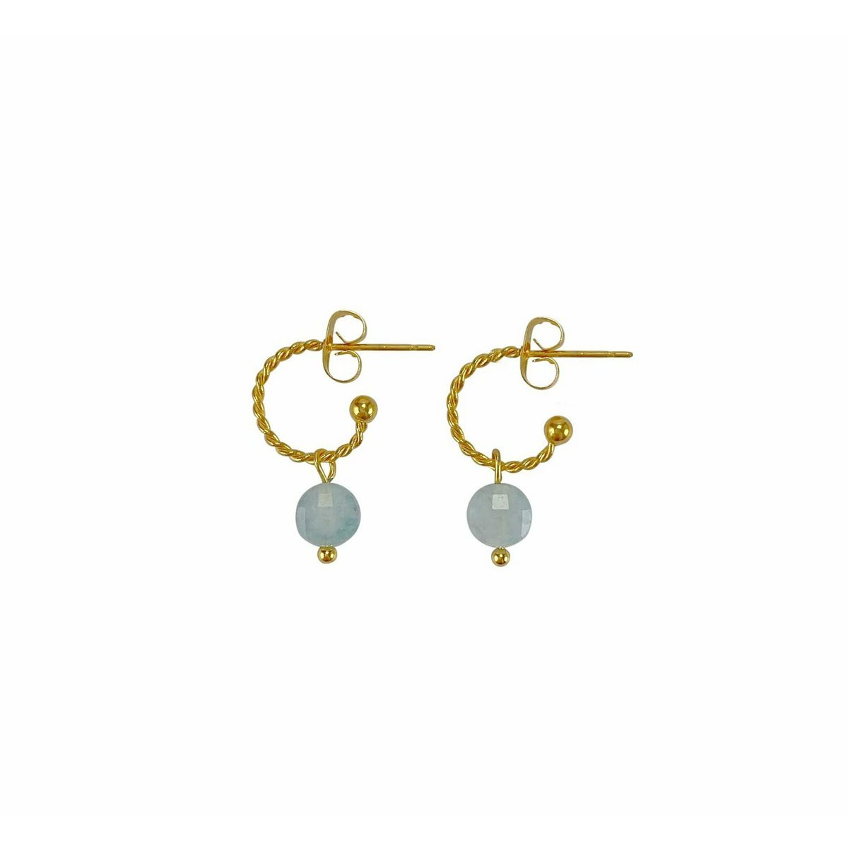 Pendientes Aguamarina - Oro
