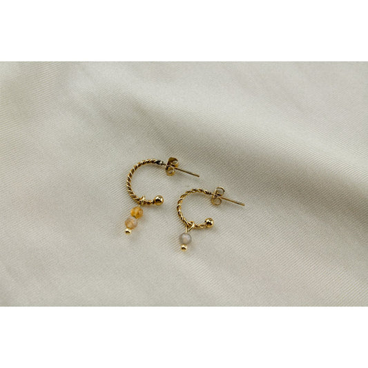 Pendientes Piedra del Sol - Oro