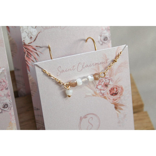 Armband Zonstenen, Jade en Schelpen - Goud