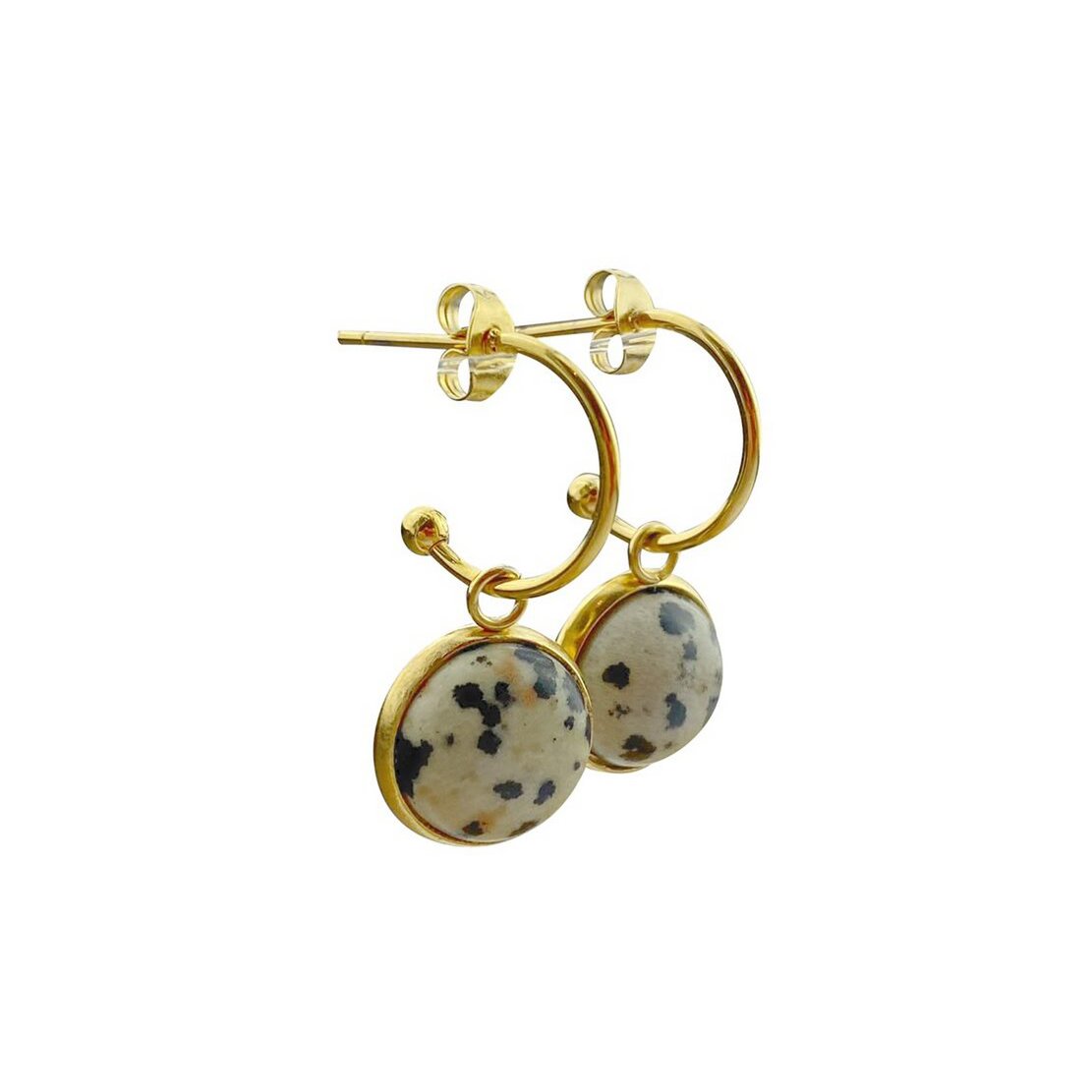 Pendientes Jaspe Dálmata - Oro