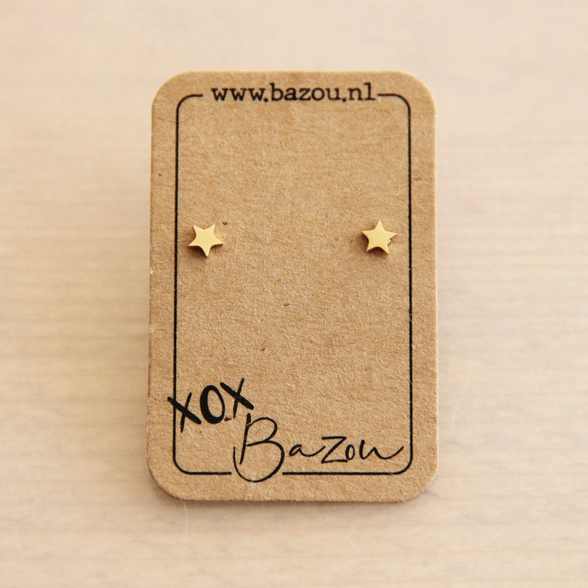 Pendientes Estrella Pequeña Brillante – Oro