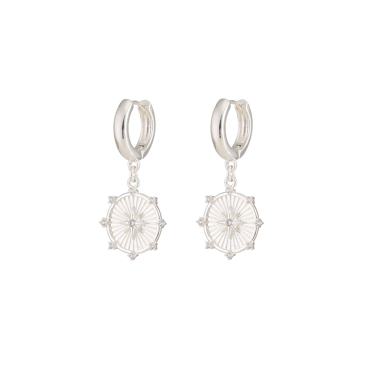 Pendientes Starlight de cielo nocturno - Plata