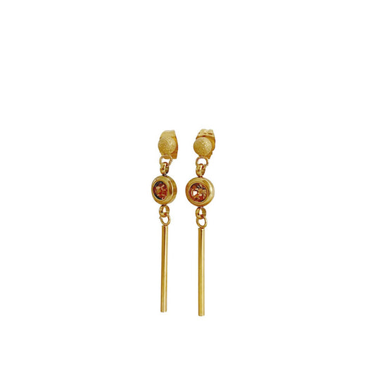 Chique Oorstekers met Cognac Diamant - Goud