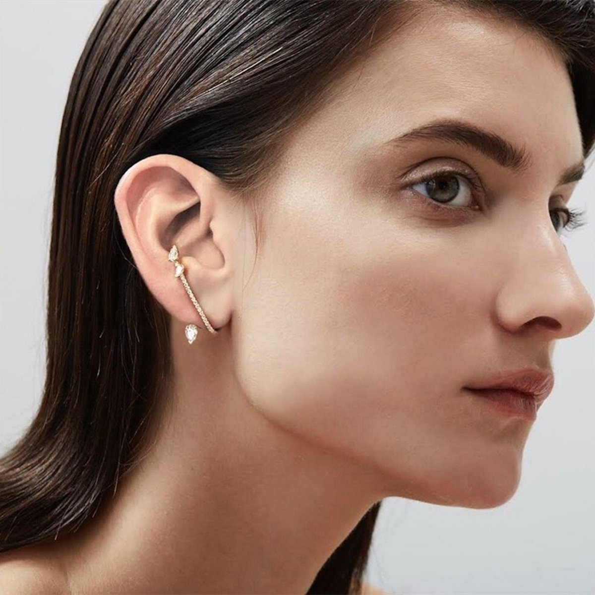 Modern Vintage Unieke Sparkling line Ear Cuff-uit één stuk