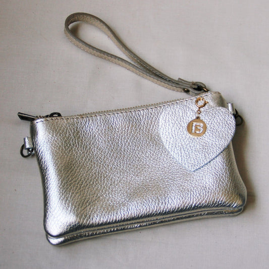 Leer Crossbodytas - Goud