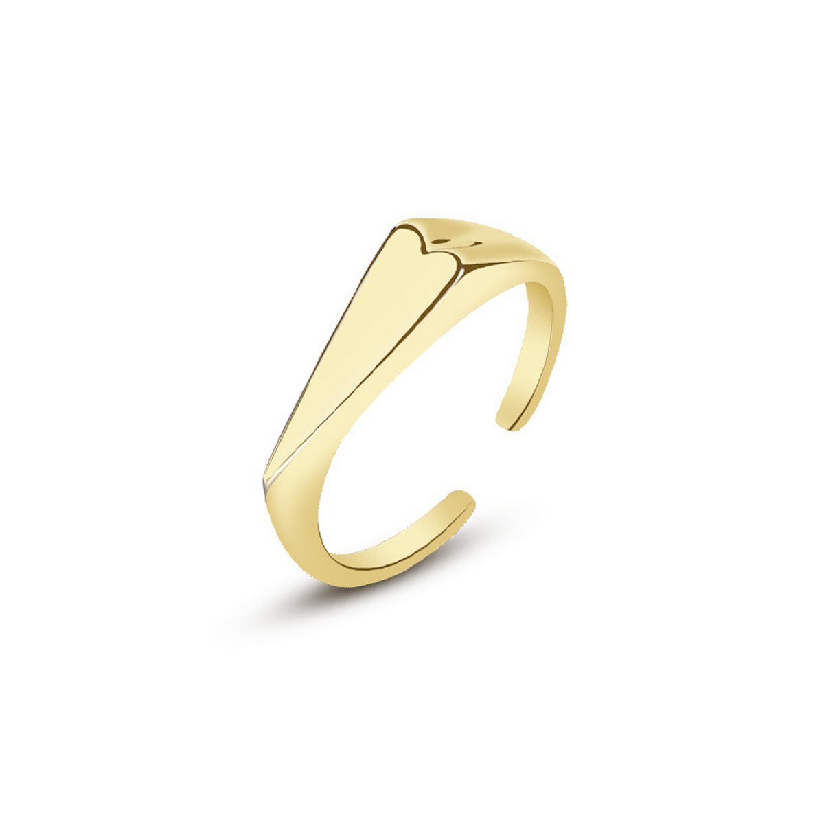 Subtiele Hartvorm Slanke ring - goud