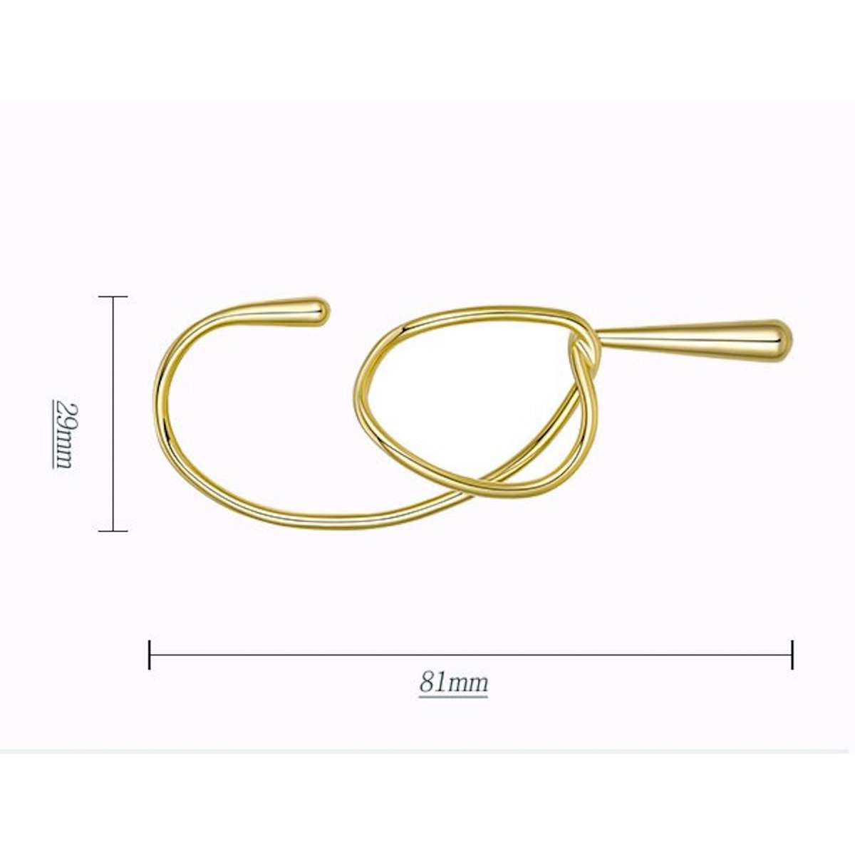 Diseño único Ear cuff en una sola pieza.