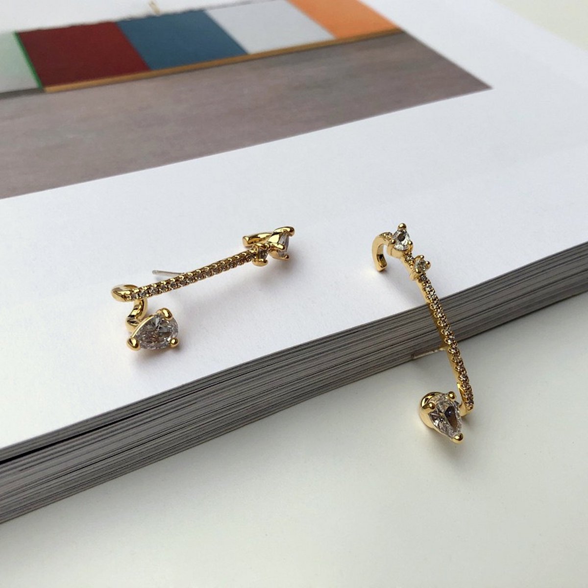 Modern Vintage Unieke Sparkling line Ear Cuff-uit één stuk