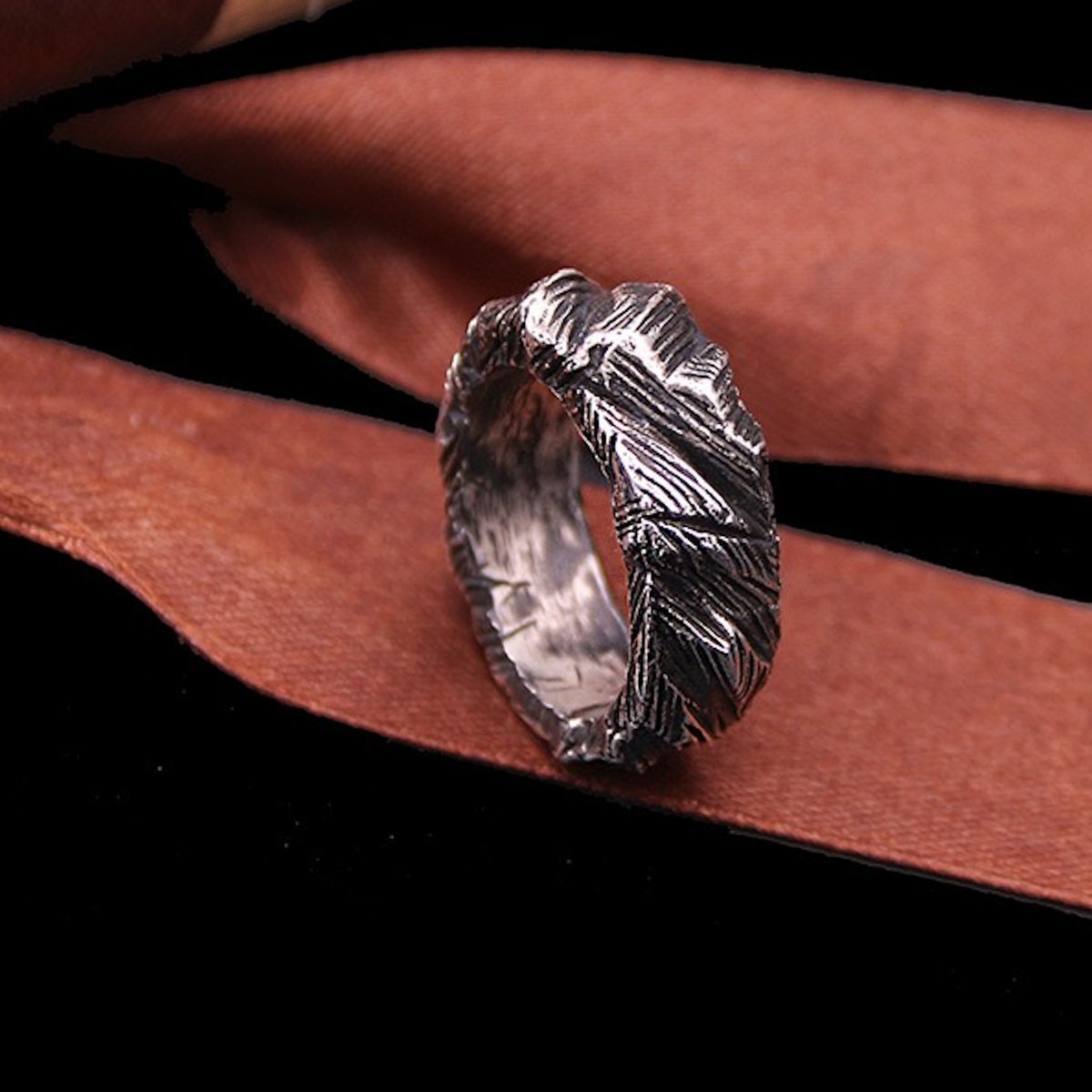 Vintage geïnspireerde rockring - massief zilver