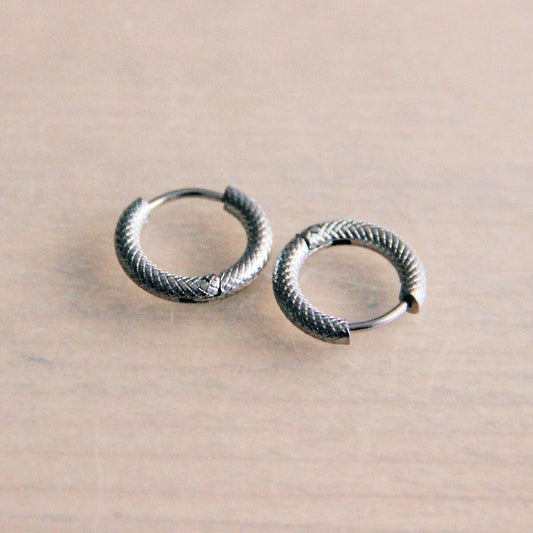 RVS rond bewerkt creool '15mm' - zilver