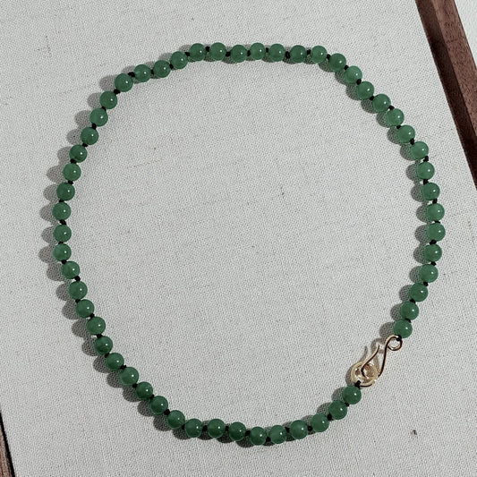 Tijdloze groene Aventurijn kralen ketting