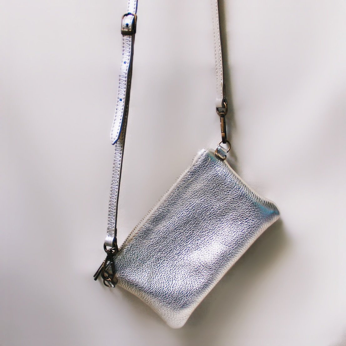 Leer Crossbodytas - Goud