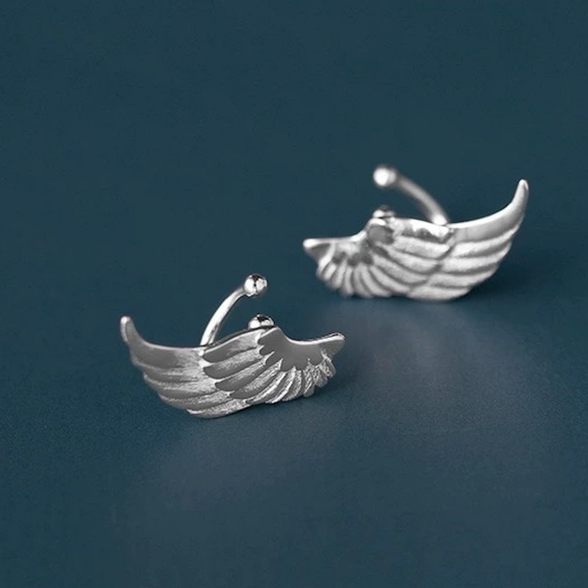 Vintage Elegantie "Angel's Wing" Oormanchet - Zilver/Goud