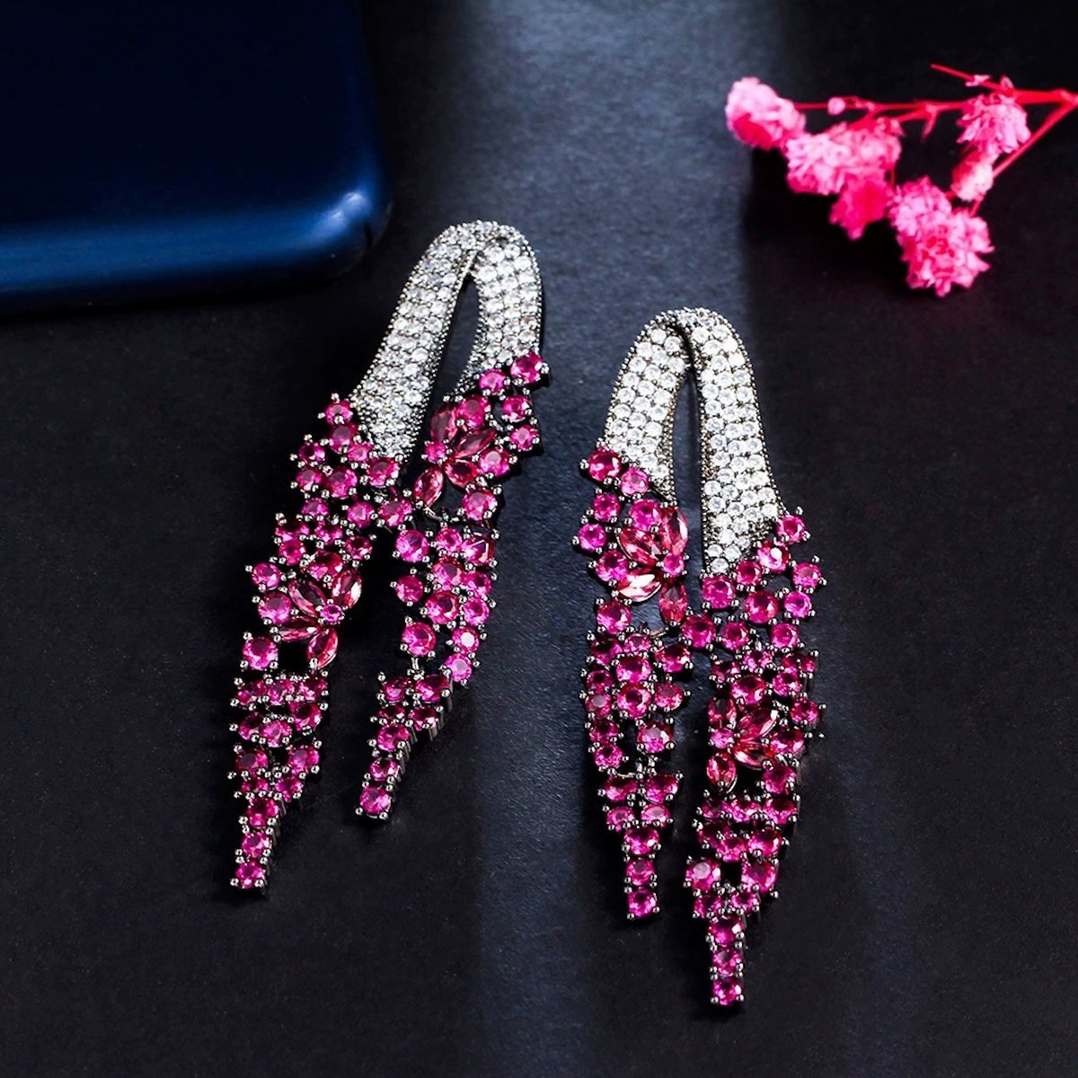 Koninklijke stijl Fancy Bloom grote drop oorbellen