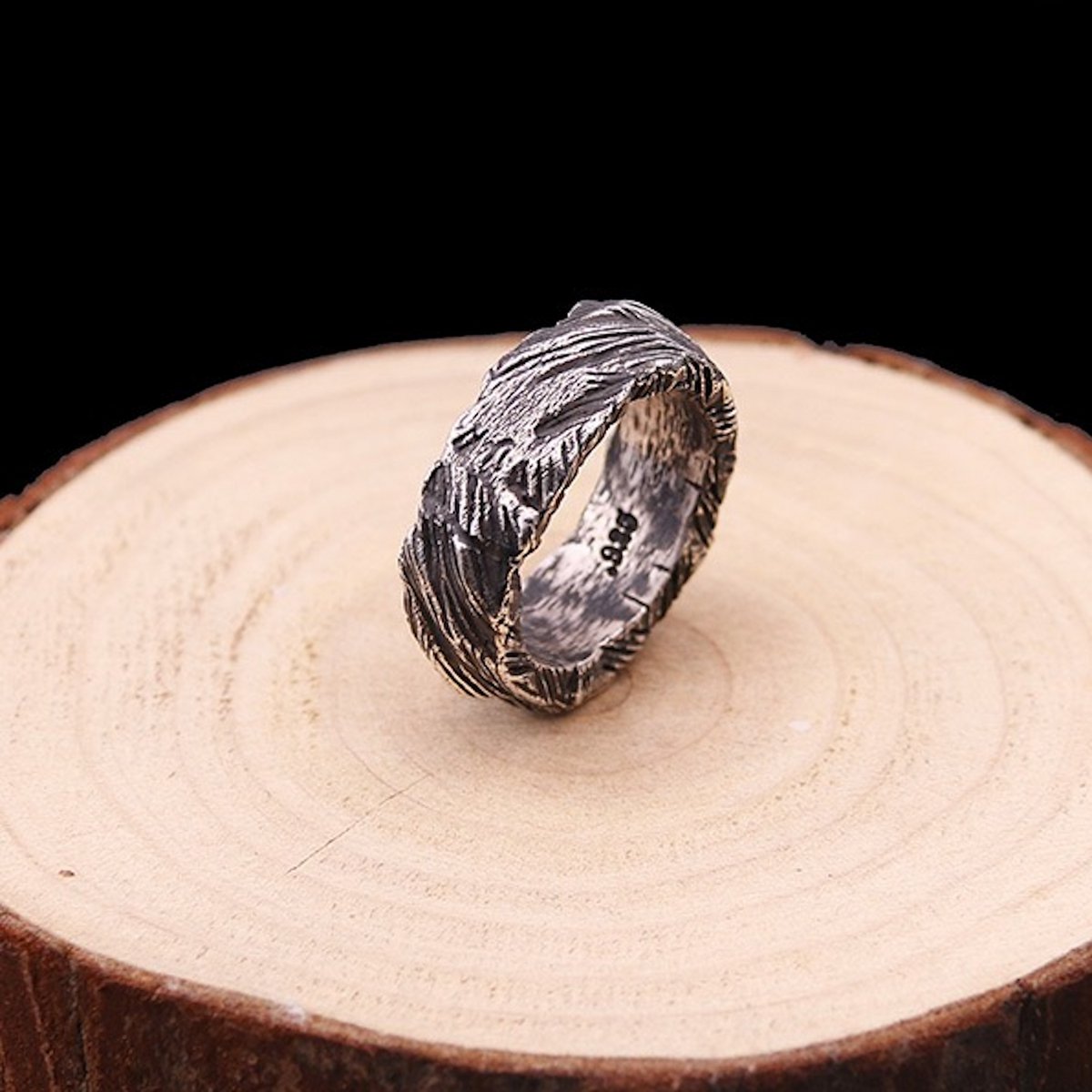Vintage geïnspireerde rockring - massief zilver