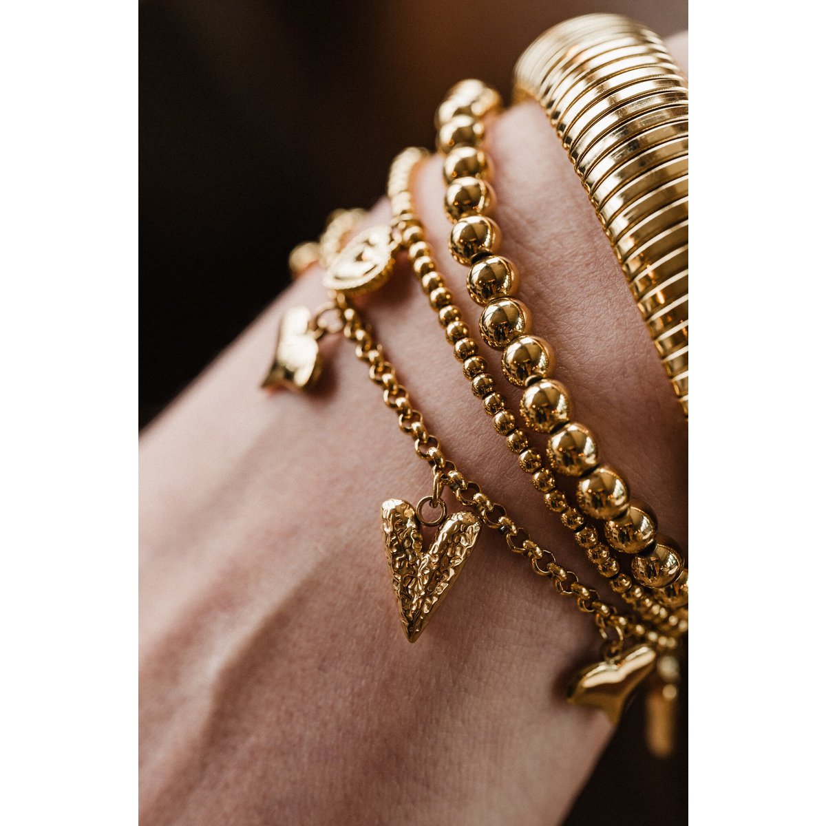 Edelstalen Armband Liefde - Goud