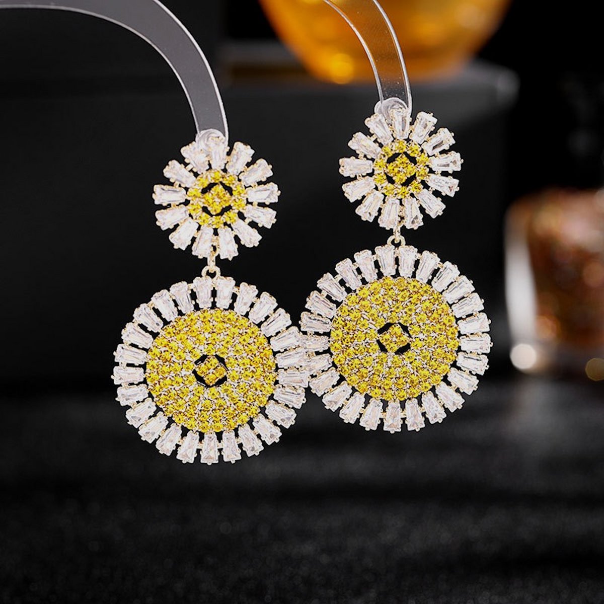 Oogverblindende Daisy Oorbellen - Luxe Drop Oorbellen