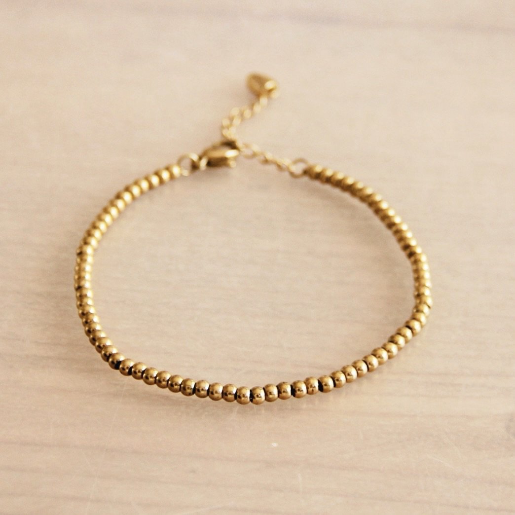 Stalen kralenarmband "Small" - goud