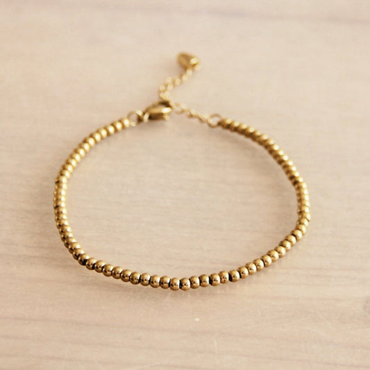 Stalen kralenarmband "Small" - goud
