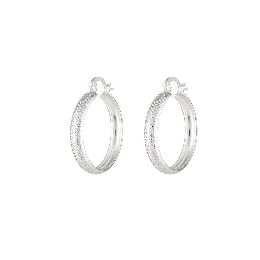 Pendientes pequeños Luxury Rio: Esplendor sutil - Plata