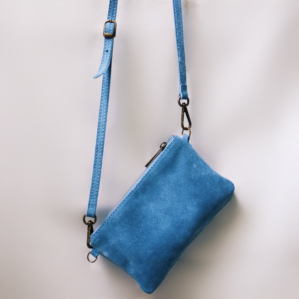 Leer Crossbodytas - Jeans