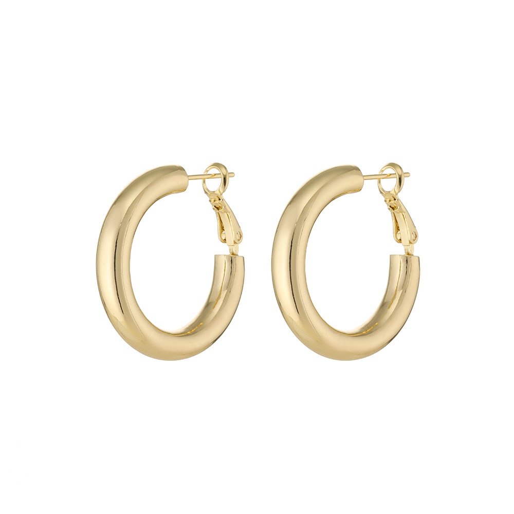 Oorbellen luxe Chunky Hoop S - Goud