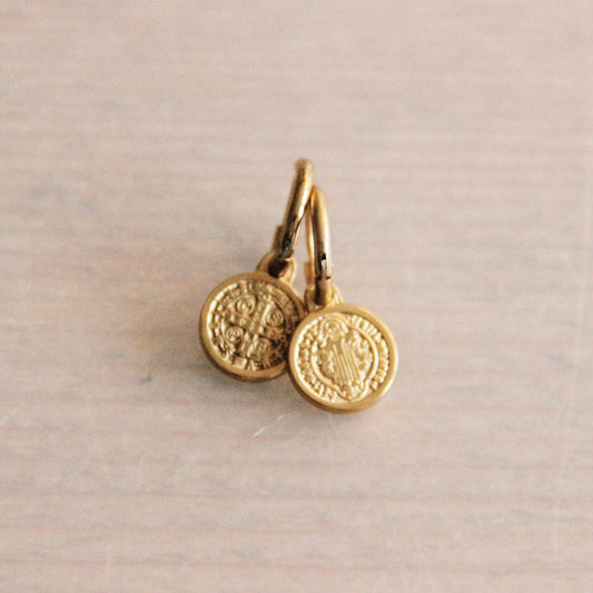 RVS Creooloorbellen met Mini Munt - Goud