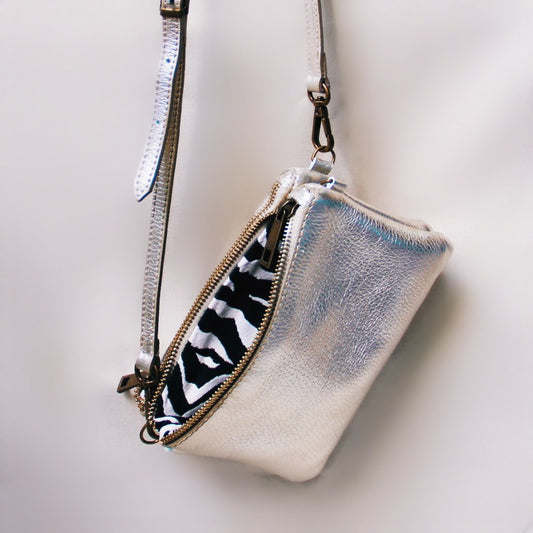 Leer Crossbodytas - Goud