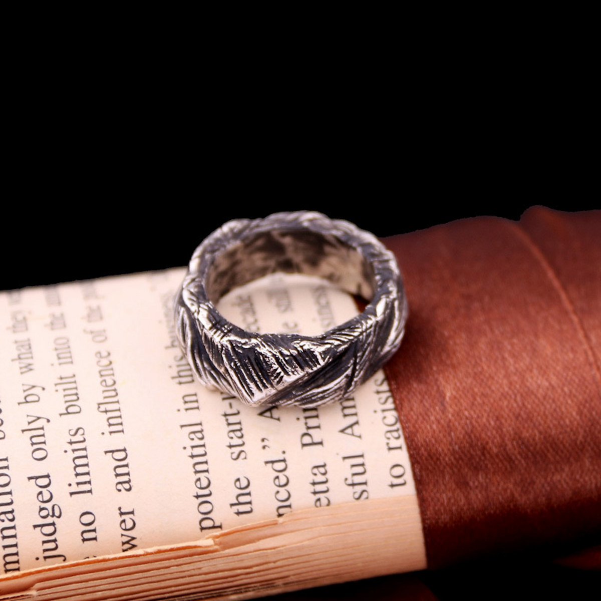 Vintage geïnspireerde rockring - massief zilver