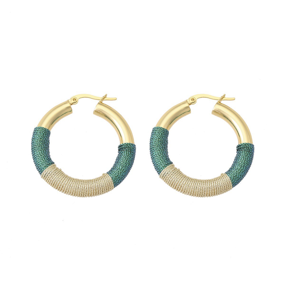 Oorbellen luxe Nya groen goud